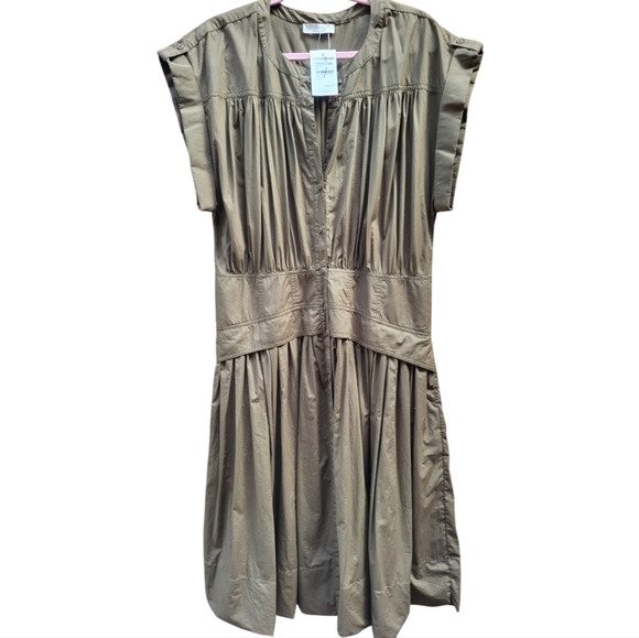 Ulla Johnson Charlie Midi Drop wsist cotton Career Dress 14 NWT - Picture 1 of 4